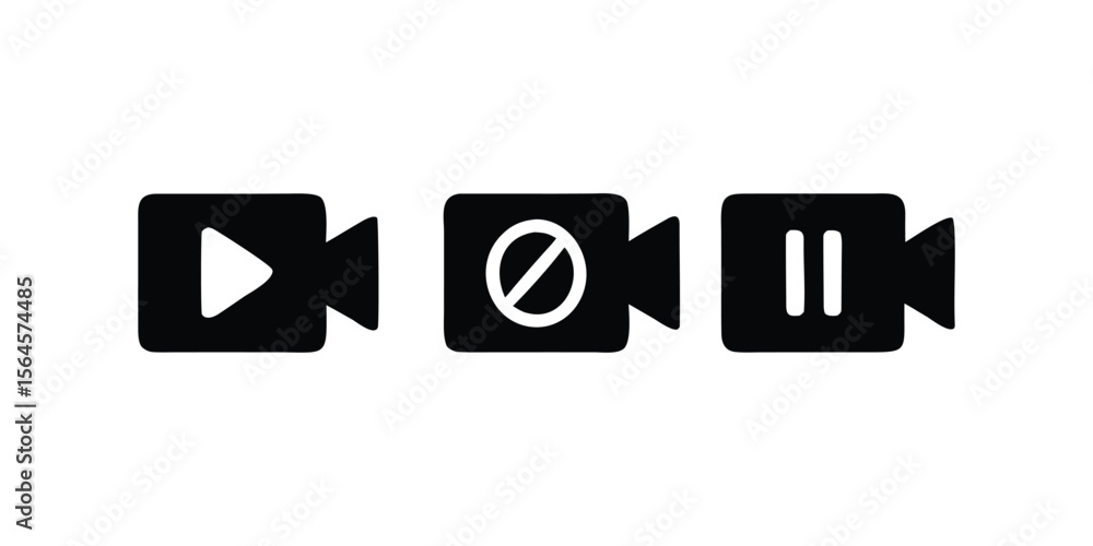 Poster play, record off, and pause video icons: a guide to basic media controls for user interfaces