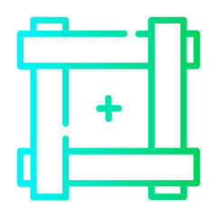square Line Gradient Icon