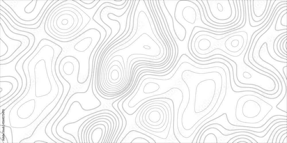 Poster ocean topographic line map with curvy wave isolines vector illustration. abstract topographic contou