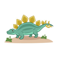 Happy Baby Stegosaurus Vector Illustration.png