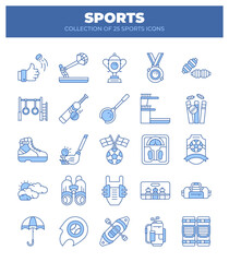 Collection of 25 Sport Icons.  Athletic. Competition. and Fitness