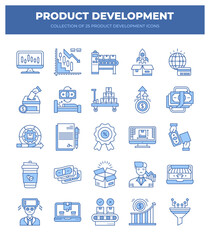 Product Development Icons. A Guide to Business Growth