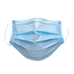 Blue Surgical Face Mask, isolated on white background