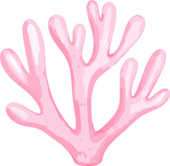 Obraz premium Coral reef watercolor vector illustration