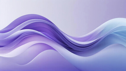 Abstract fluid gradient waves in purple and blue tones create soft motion, evoking sense of calm and modernity in this high resolution digital art background