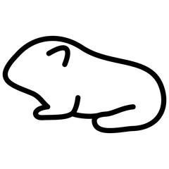 guinea pigs line icon