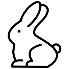 rabbits line icon