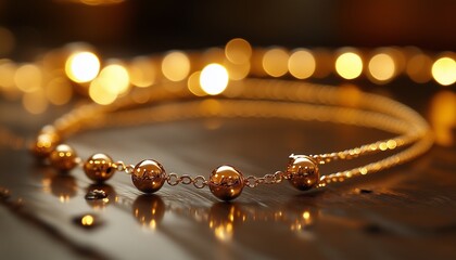 Close up photo of gold jewelry with elegant design. Gold bracelet with simple yet elegant design. Gold bracelet with diamond decoration that looks elegant