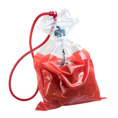 Wine in Bag-in-Box Packaging, isolated on white background