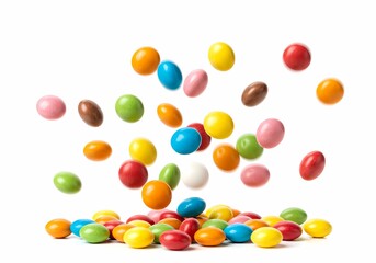 Vibrant Colorful Candy Explosion, Perfect for Packaging, Websites and Marketing on white background