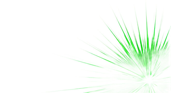 Abstract Green Lines Bursting From A Central Point With A White And Black Background Isolated Transparent Background - Powered by Adobe