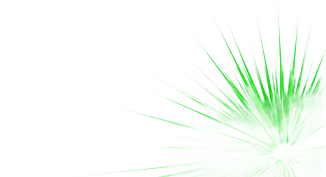 Abstract Green Lines Bursting From A Central Point With A White And Black Background Isolated Transparent Background