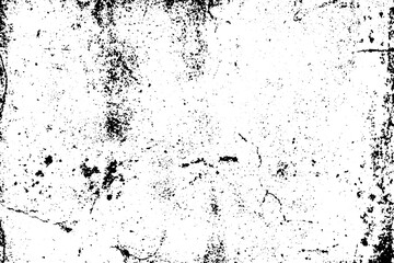 Grunge black and white texture old wall effect on white background