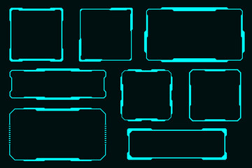 HUD frame screen futuristic digital interface contol panel