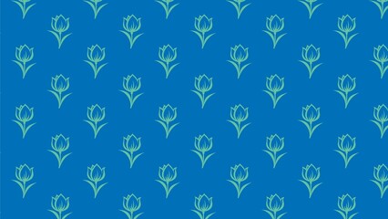 Vector tulips pattern design multicoloured