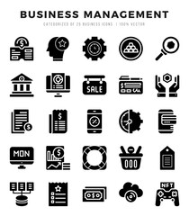 Business Management icons set for website and mobile site and apps.