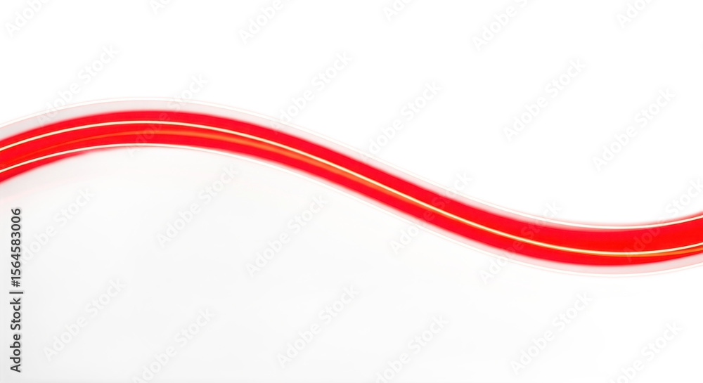 Poster abstract red wave with smooth lines against white background isolated transparent background