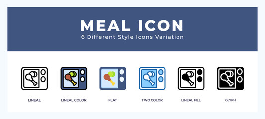 Meal symbol. vector icon symbol. logo illustration. vector graphics
