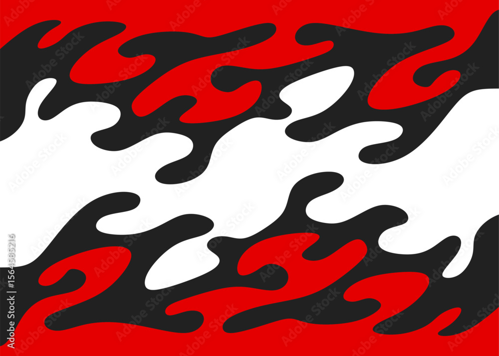 Poster abstract background with melting wavy line pattern and with some copy space area