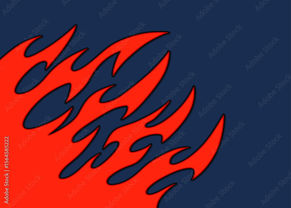 Poster simple background with flame pattern and with some copy space area