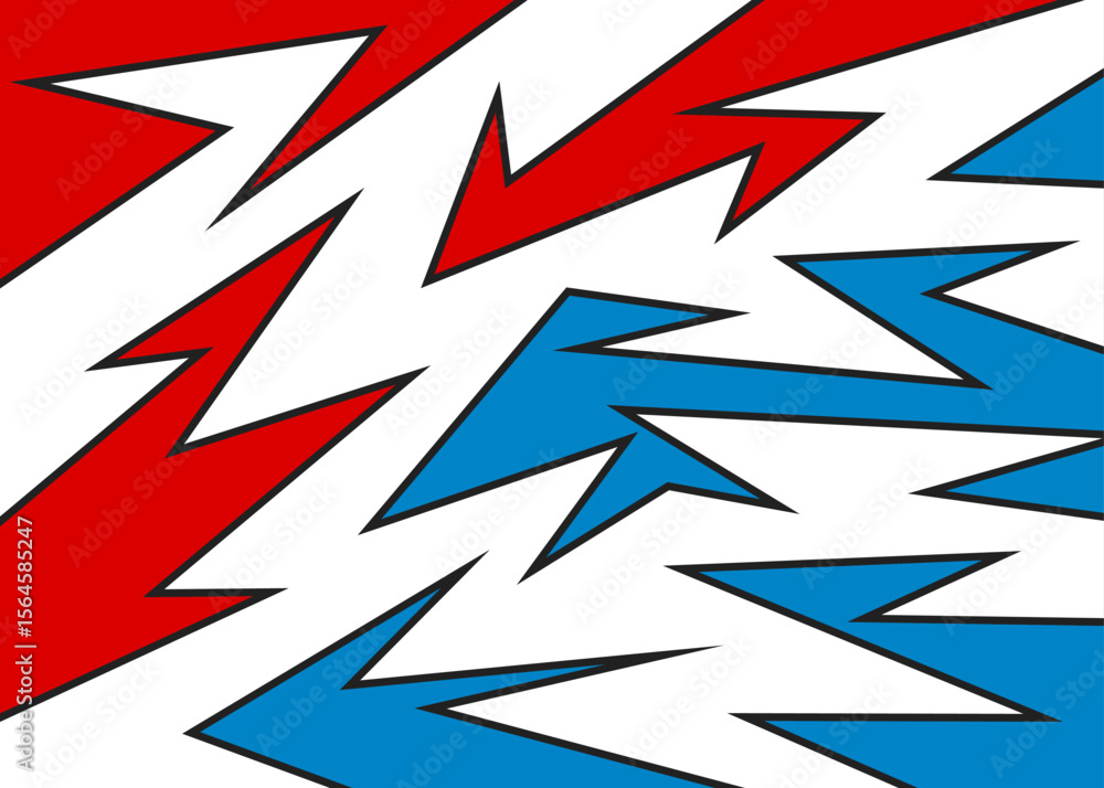 Aufkleber Abstract background with various sharp, zigzag and arrow pattern