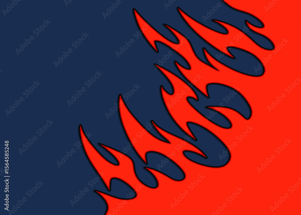 Poster simple background with flame pattern and with some copy space area
