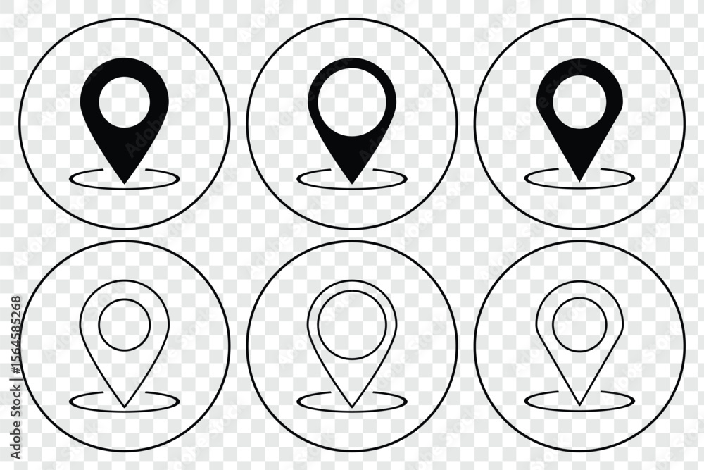Poster location icon. map pin icon set. location marker. location pin. map pin icon vector illustration eps