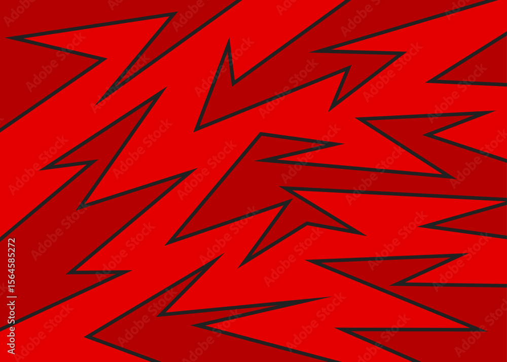 Aufkleber Abstract background with various sharp, zigzag and arrow pattern