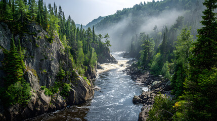 Eternal Dance of the Untamed River: A Symphony of Nature's Wild Majesty