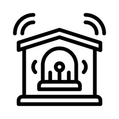 alarm system line icon