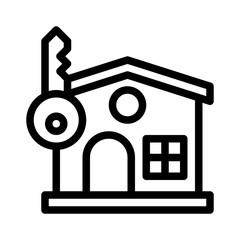 house key line icon