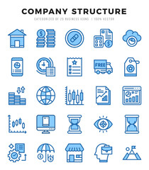 Company Structure icons set. Vector illustration.