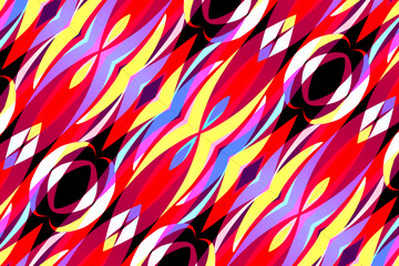 gradient line art pattern of indonesian culture traditional tenun batik ethnic dayak ornament	