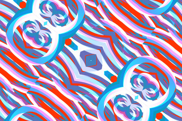gradient line art pattern of indonesian culture traditional tenun batik ethnic dayak ornament	