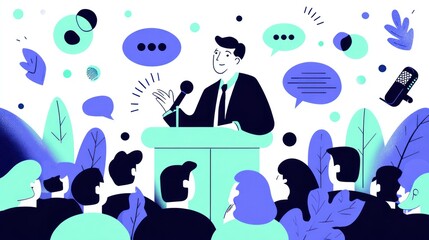 A speaker addressing a crowd (1)