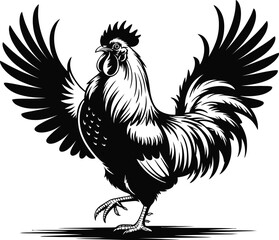 Vector black silhouette of a animals on a white background