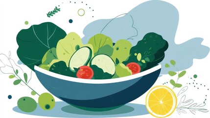 Colorful salad in a bowl