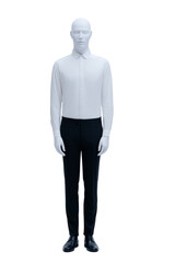 Stylish male mannequin displaying modern fashion trends in retail space minimalist design elegant presentation