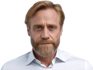 Portrait of a confident businessman in professional attire studio setting headshot neutral background executive presence