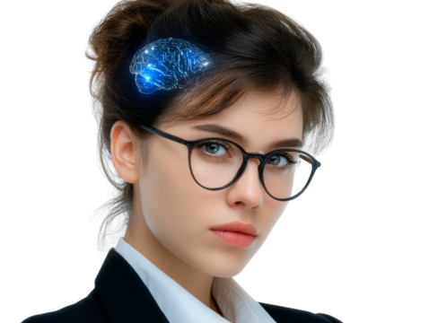 Digital transformation explore innovation in human thought technology portrait futuristic conceptual perspective