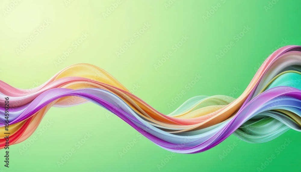 Aufkleber Vibrant abstract wave patterns on a gradient background for computer monitors