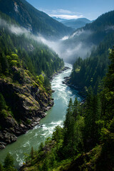 Eternal Dance of the Untamed River: A Symphony of Nature's Wild Majesty