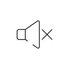 Mute icon design with white background stock illustration