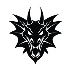 Aggressive Dragon Head Vector Illustrations