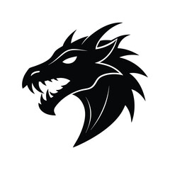 Aggressive Dragon Head Vector Illustrations