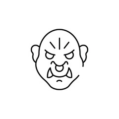 Fototapeta premium Ogre icon design with white background stock illustration