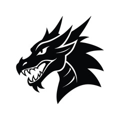 Aggressive Dragon Head Vector Illustrations