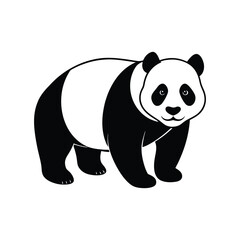 Panda silhouette vector illustration
