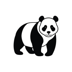 Panda silhouette vector illustration