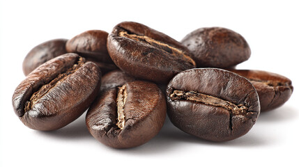 Fototapeta premium Roasted coffee beans with rich texture and warm tones, embodying the essence of artisanal coffee craftsmanship